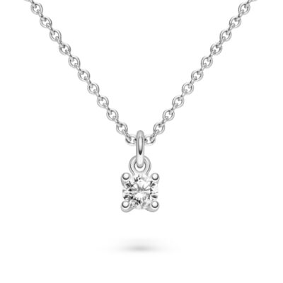 diamant kettenanhänger mit weissgold kette aus cathedral collection von jan spille